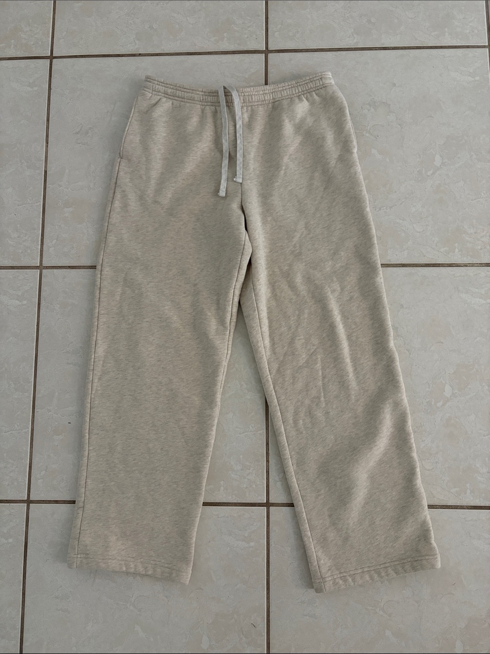 Vuori Cream Wide-Leg Lounge Pants